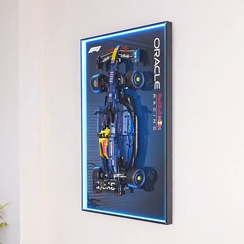 Wall-Mount Display Frame for LEGO® Oracle Red Bull Racing RB20 F1 Car 42206