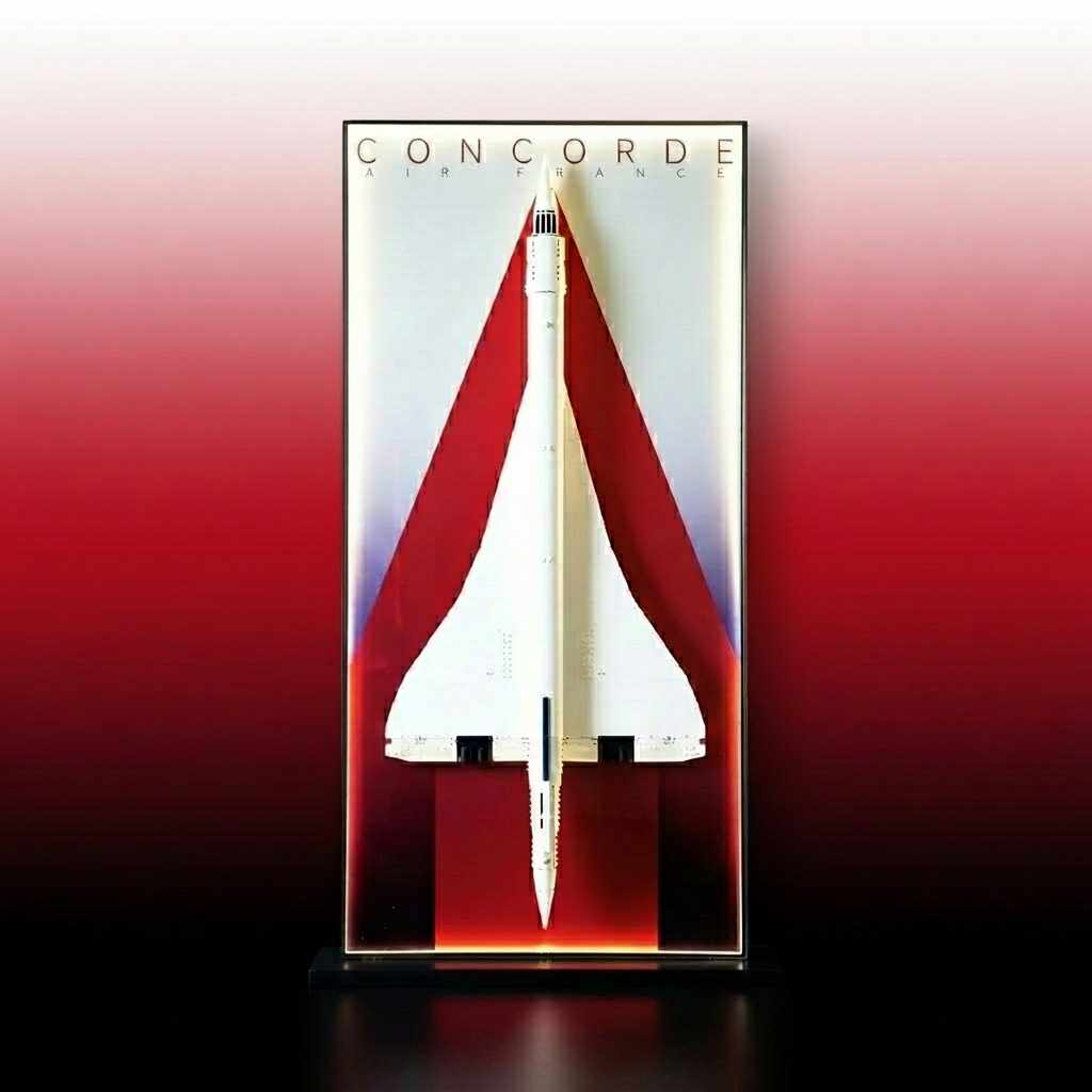 Wall-Mount Display Frame for LEGO® Concorde 10318