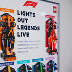 Wall-Mount Display Frame for LEGO® Speed Champion F1 series