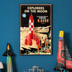 Wall Display Frame for LEGO® Ideas Tintin Moon Rocket 21367