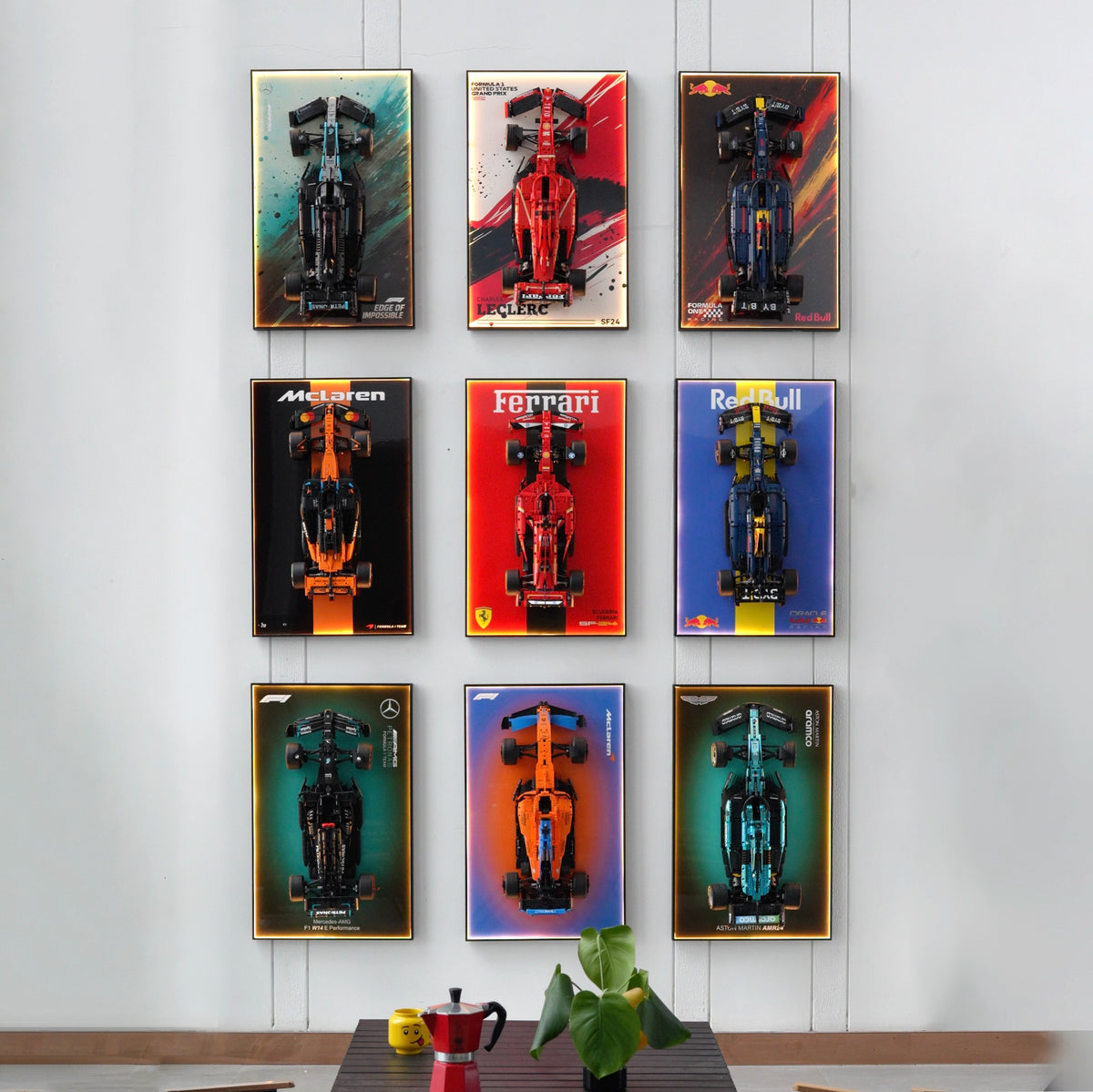 Wall-Mount Display frame for LEGO® Technic™ Mercedes-AMG F1 W14 E Performance 42171