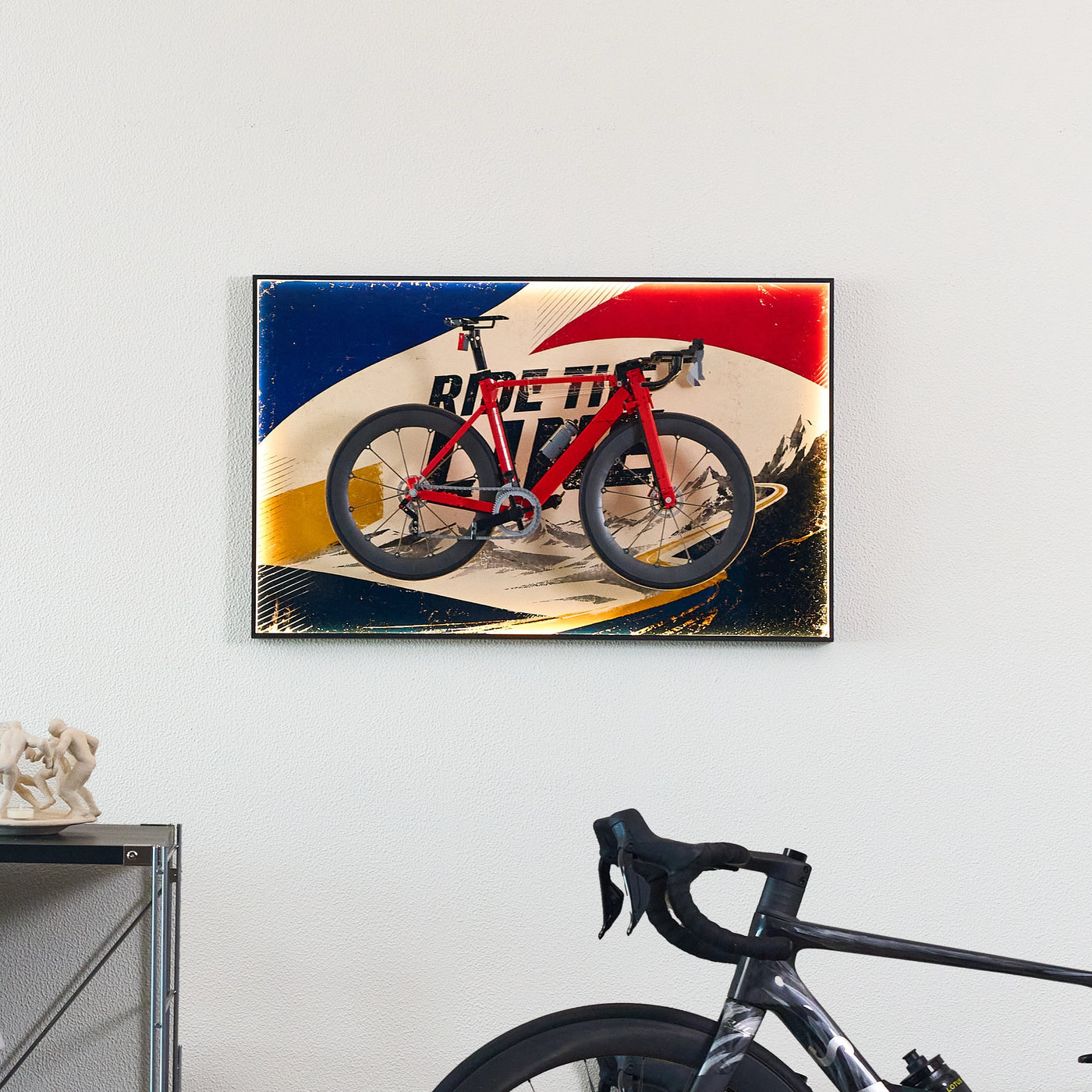 Wall-Mount Display Frame for LEGO® Icons Road Bike 11380