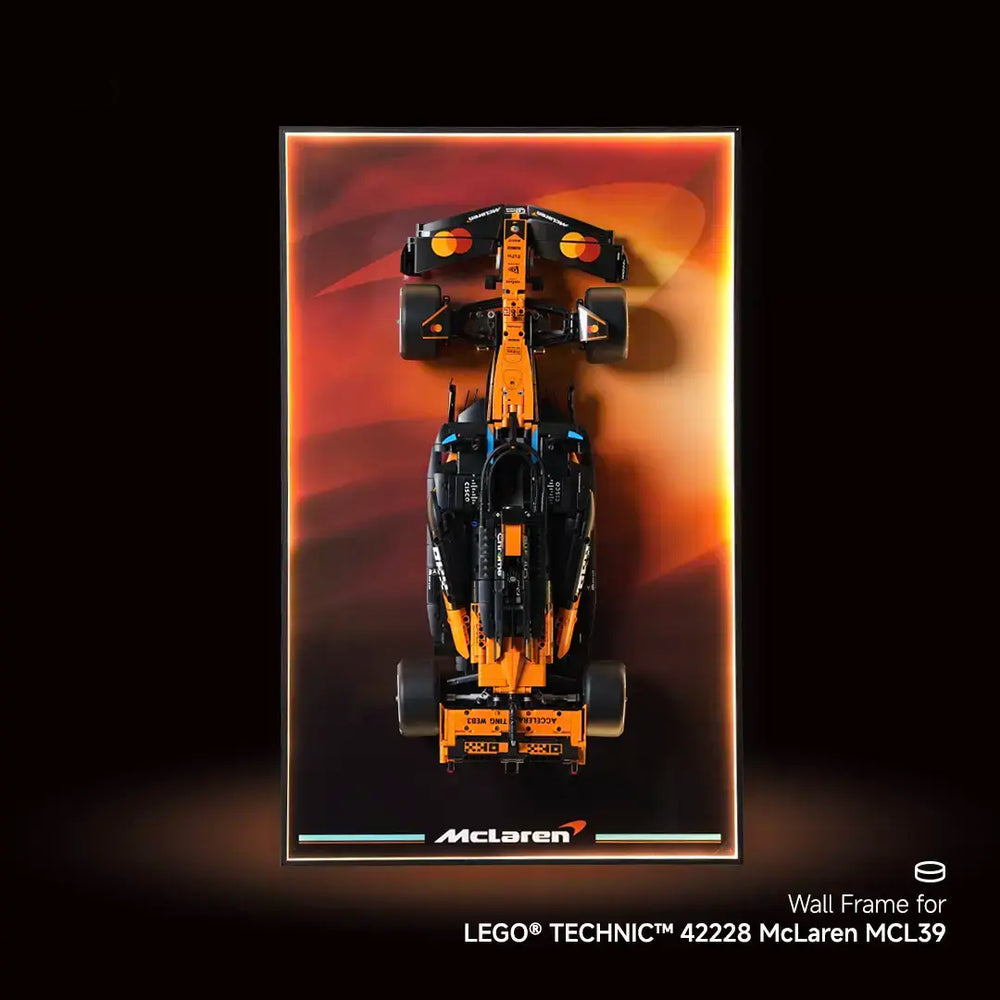 Wall-Mount Display Frame for LEGO® McLaren MCL39 F1 Car 42228