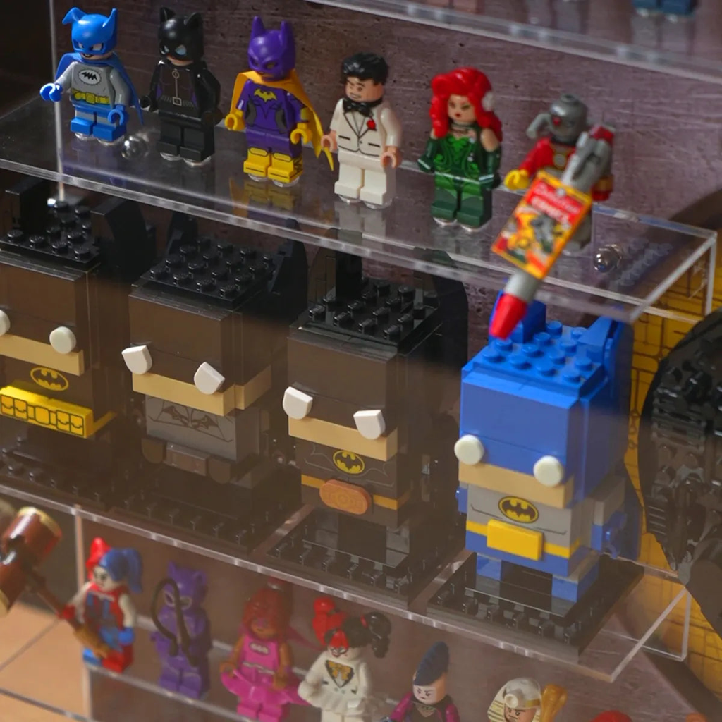 Dust Proof Wall mounted Display Case for lego Batman Logo & Batman Minifigure