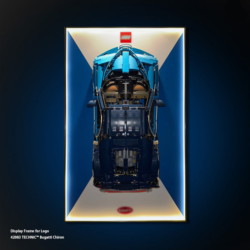 Wall-Mount Display Frame for LEGO Bugatti Chiron 42083
