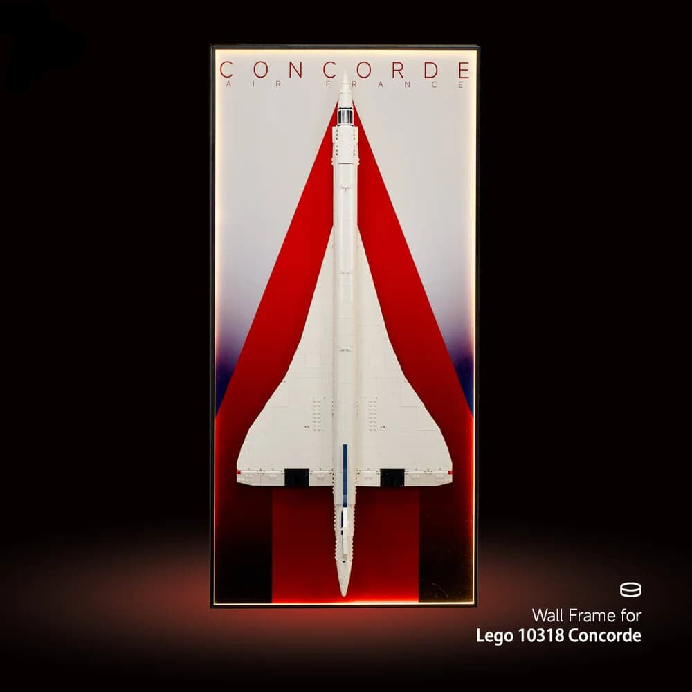 Wall-Mount Display Frame for LEGO® Concorde 10318