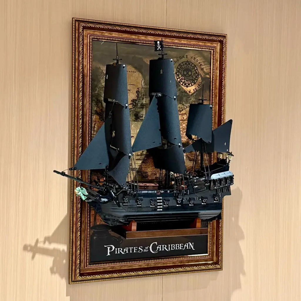 Wall-Mount Display Frame for LEGO® Captain Jack Sparrow's Pirate Ship (10365)