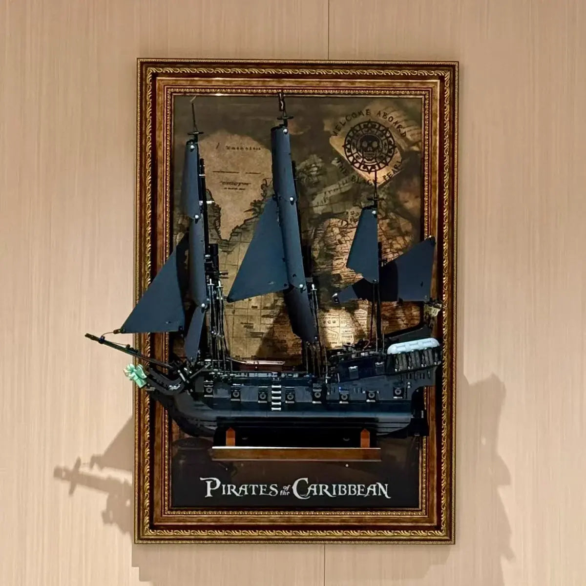 Wall-Mount Display Frame for LEGO® Captain Jack Sparrow's Pirate Ship (10365)