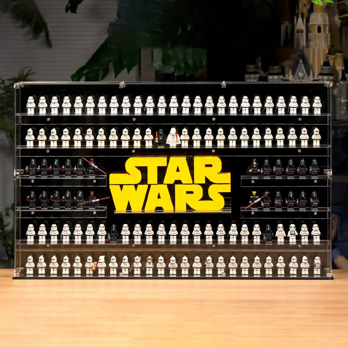 Dust Proof Wall mounted Display Case for LEGO® Star Wars™ Logo & Minifigure