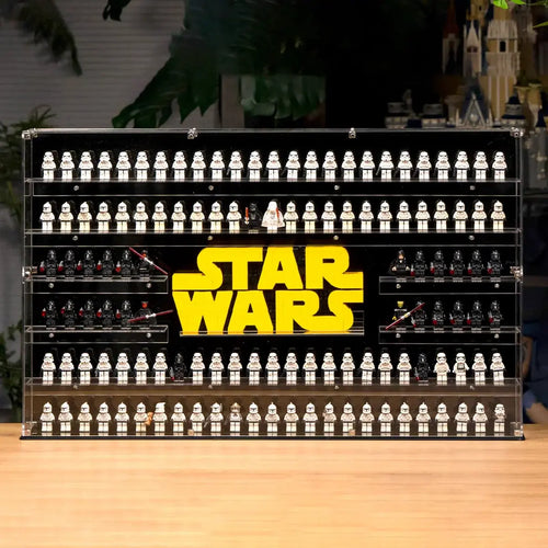 Dust Proof Wall mounted Display Case for LEGO® Star Wars™ Logo & Minifigure