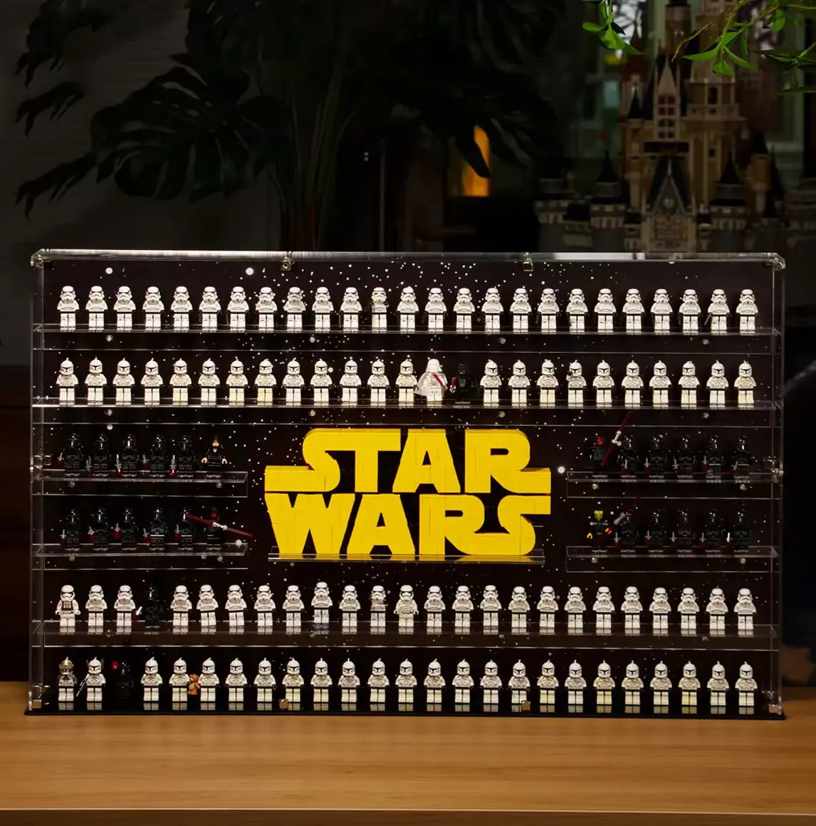 Dust Proof Wall mounted Display Case for LEGO® Star Wars™ Logo & Minifigure