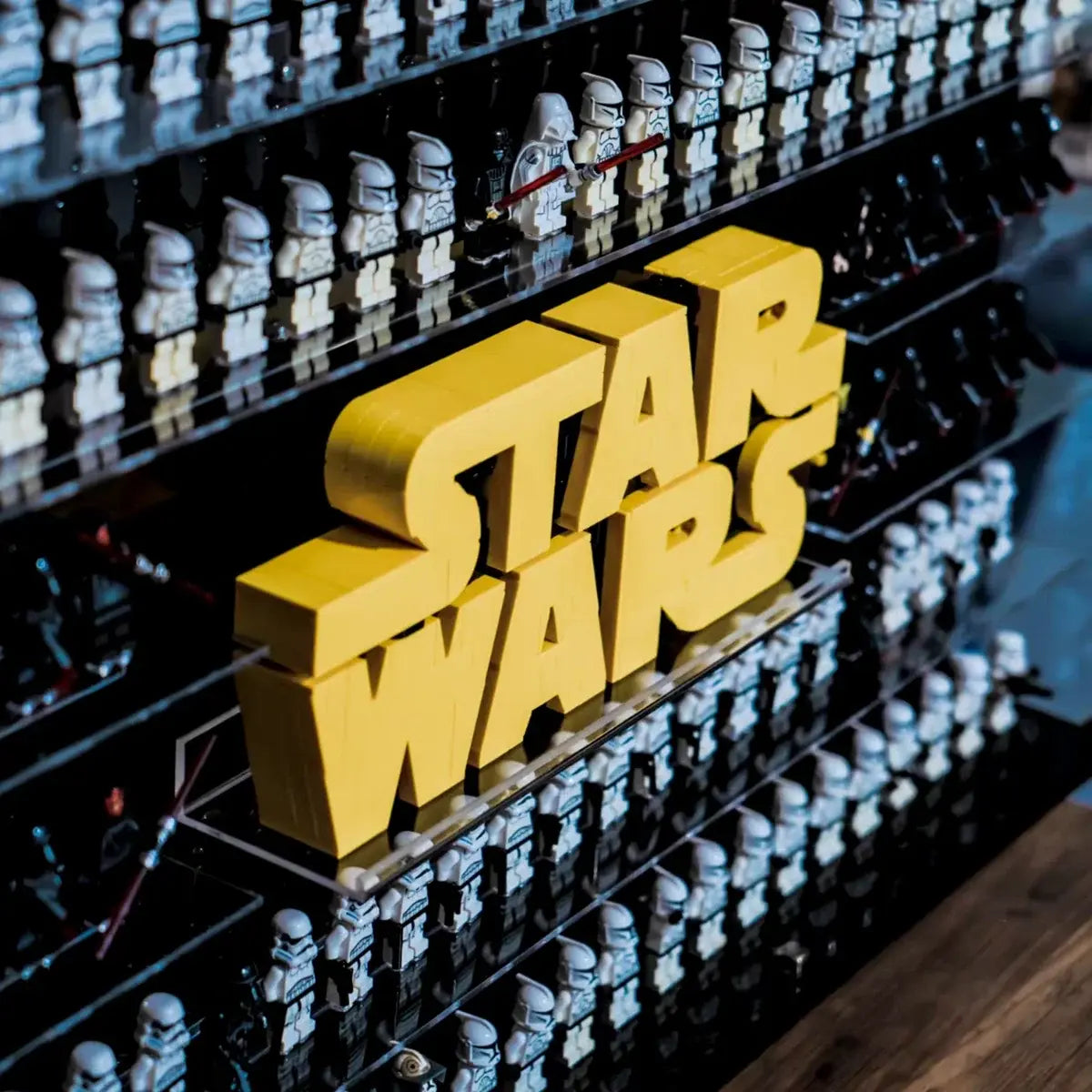 Dust Proof Wall mounted Display Case for LEGO® Star Wars™ Logo & Minifigure