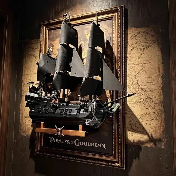 Wall-Mount Display Frame for LEGO® Captain Jack Sparrow's Pirate Ship (10365)