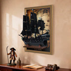 Wall-Mount Display Frame for LEGO® Captain Jack Sparrow's Pirate Ship (10365)