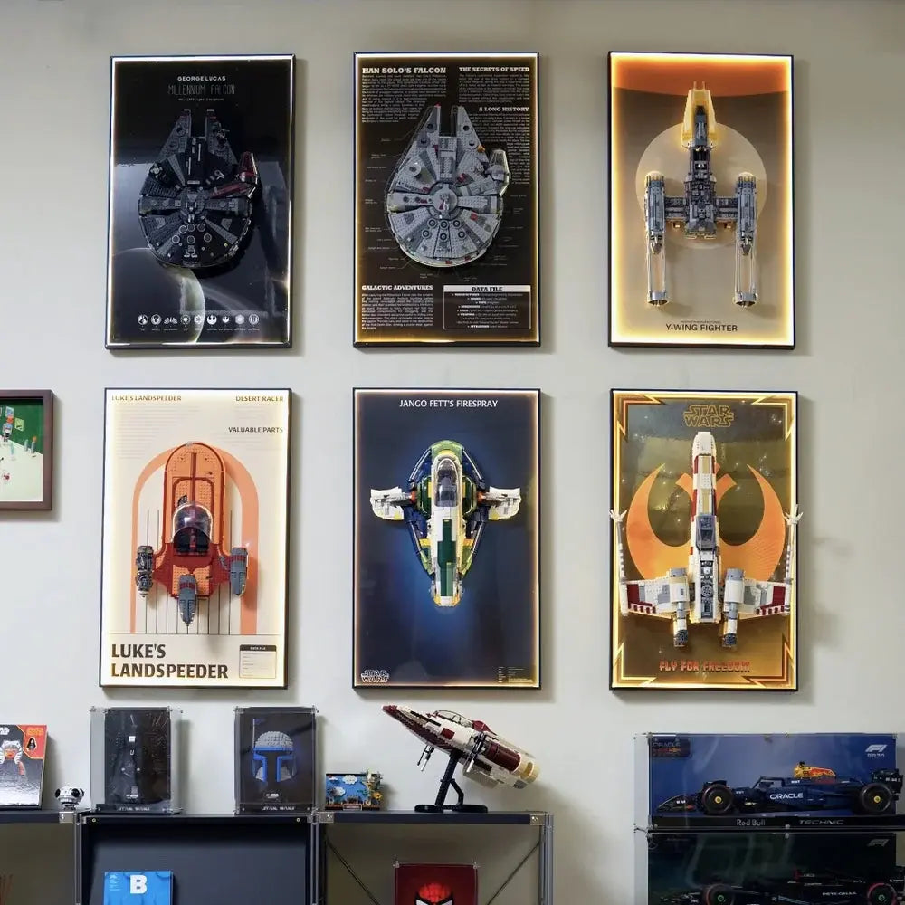 Wall-Mount Display frame for LEGO® STAR WARS X-Wing Starfighter 75355