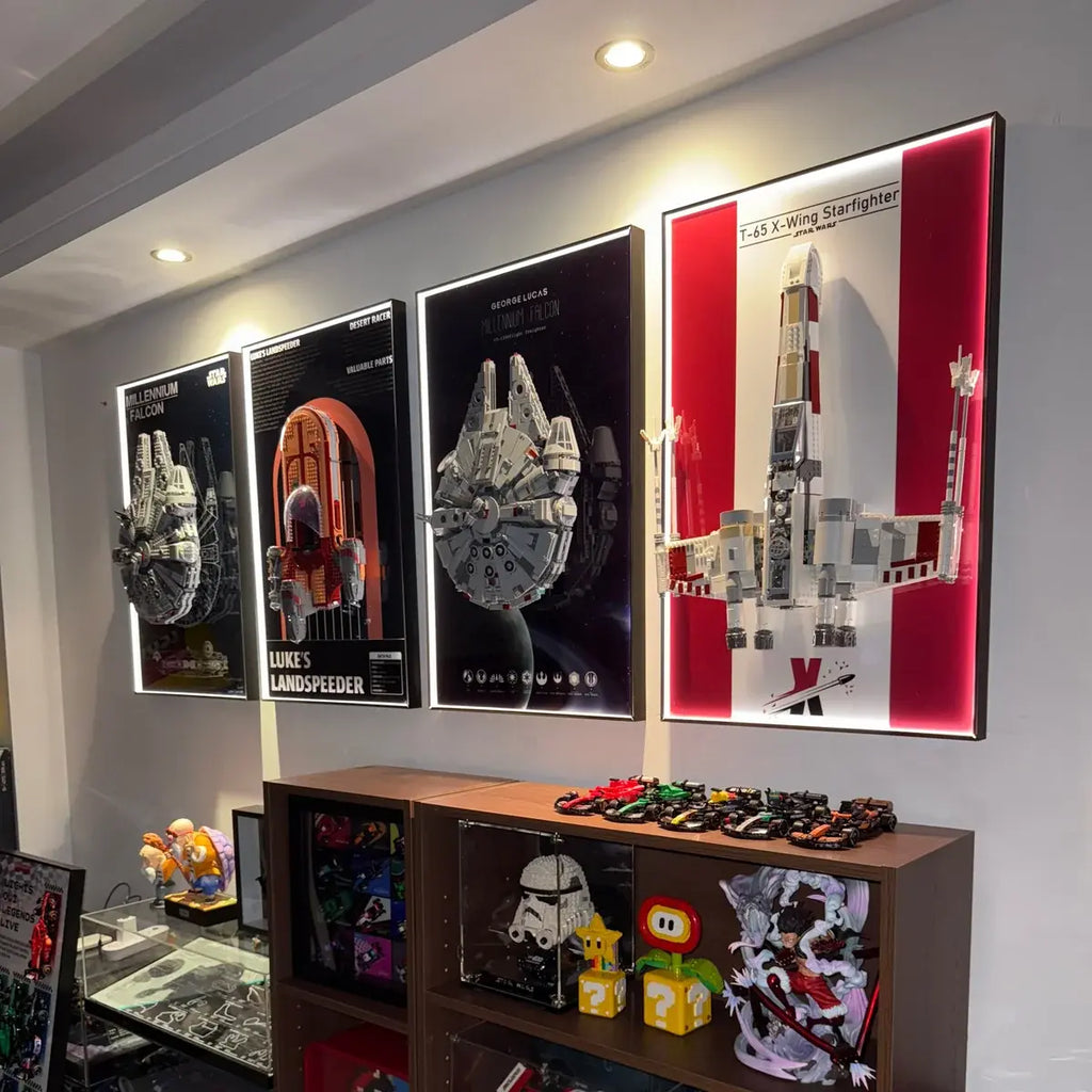 Wall-Mount Display frame for LEGO® STAR WARS X-Wing Starfighter 75355