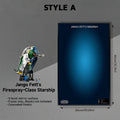 Wall-Mount Display Frame For LEGO STAR WARS Jango Fett's Firespray-Class Starship 75409
