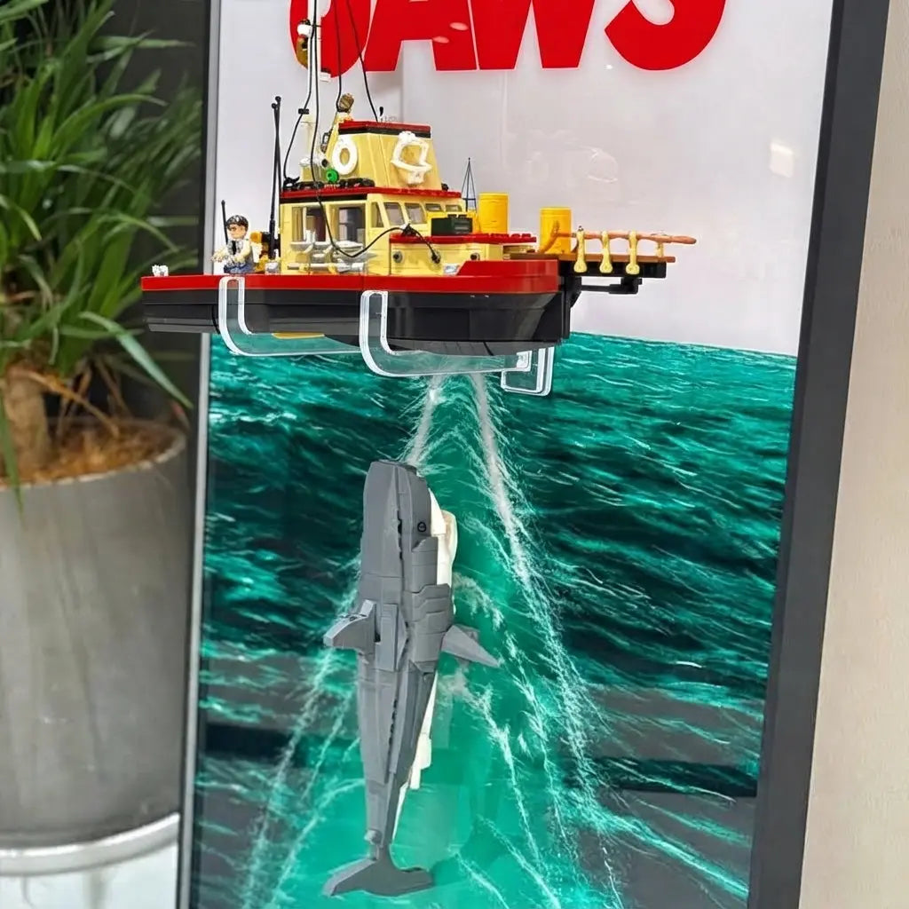Wall Display Frame For LEGO® Ideas 21350 Jaws