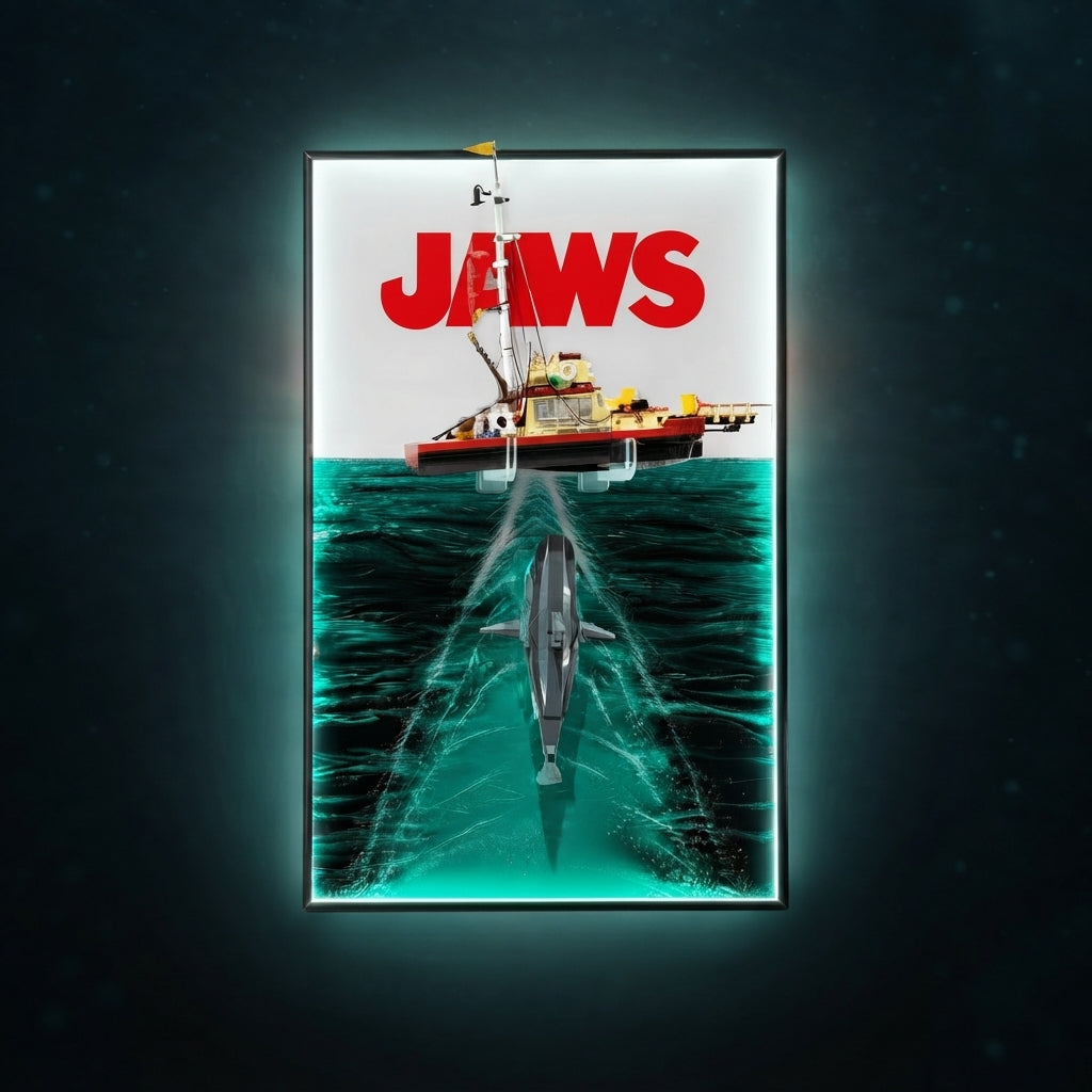 Wall Display Frame For LEGO® Ideas 21350 Jaws