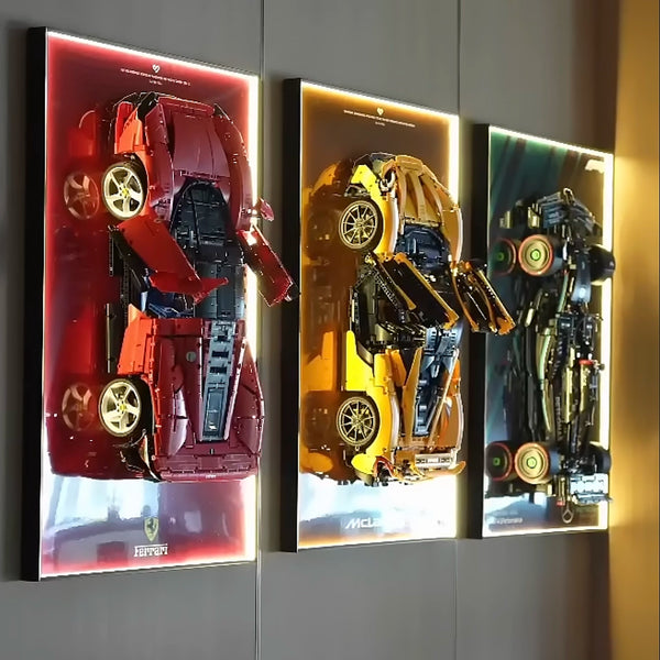Wall-Mount Display Frame for LEGO Ferrari Daytona SP3 42143
