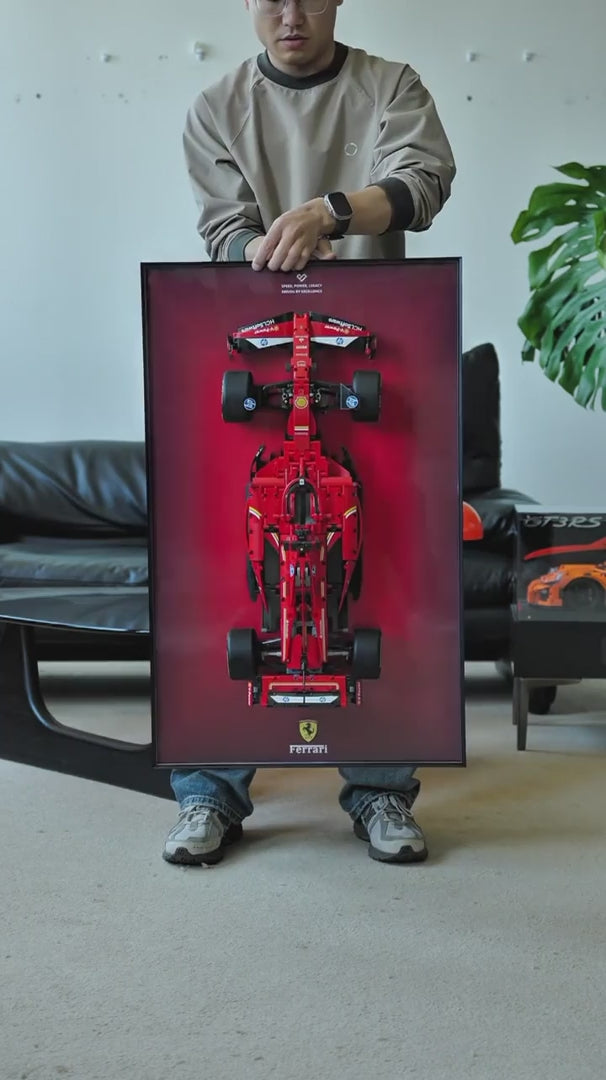 Wall-Mount Display Frame for LEGO® Technic Ferrari SF-24 42207