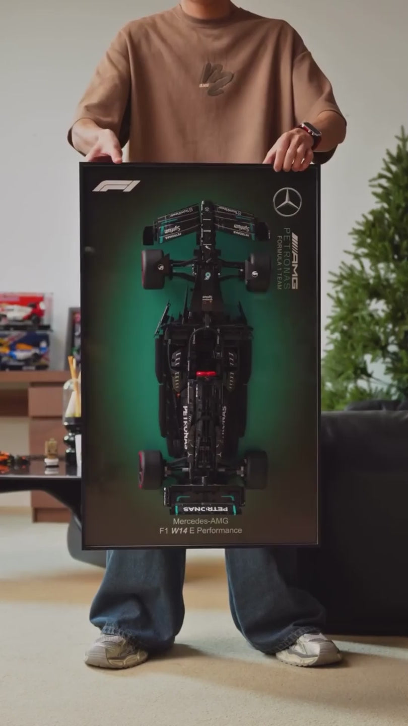 Wall-Mount Display frame for LEGO® Technic™ Mercedes-AMG F1 W14 E Performance 42171