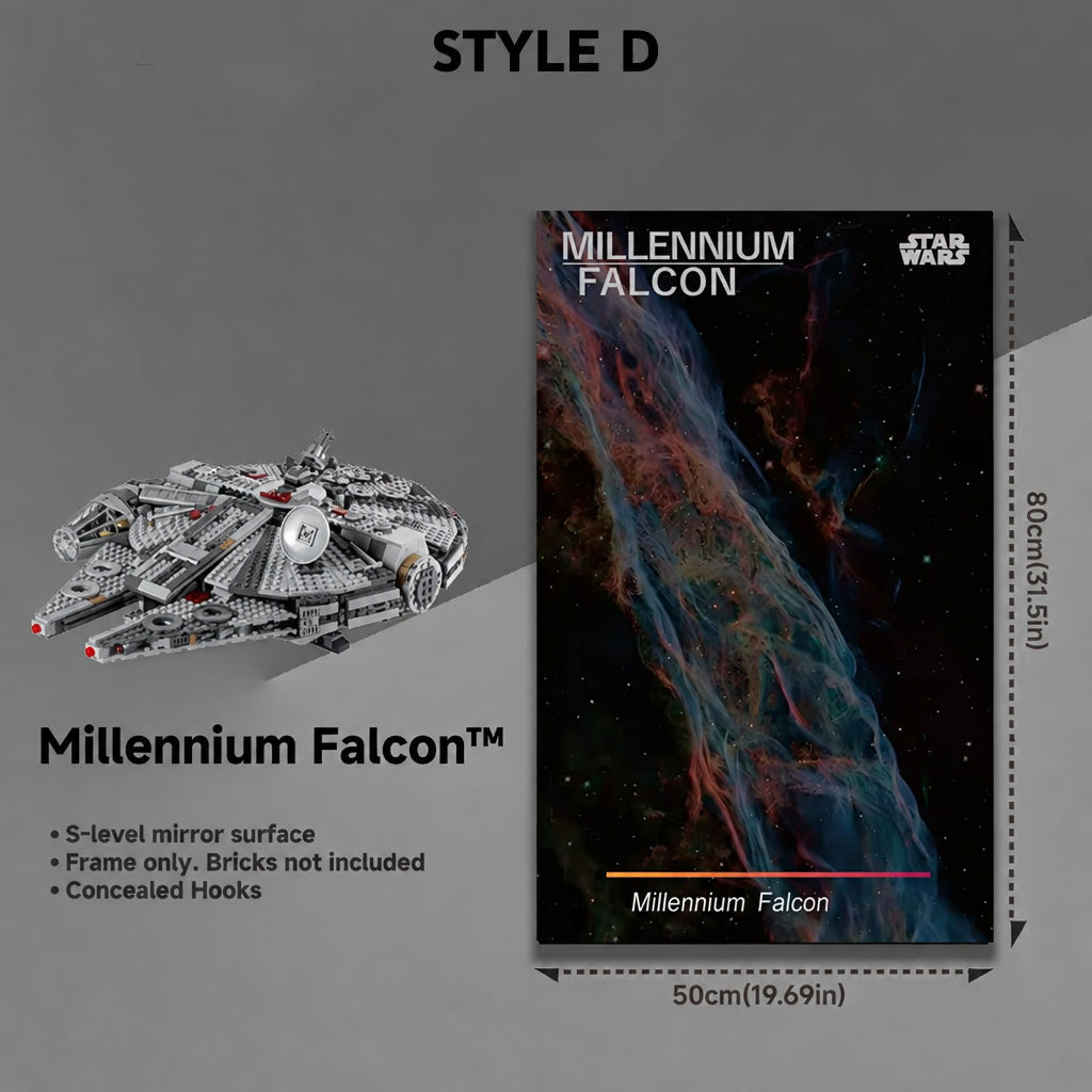 Wall-Mount Display Frame for LEGO® Star Wars Millennium Falcon 75257