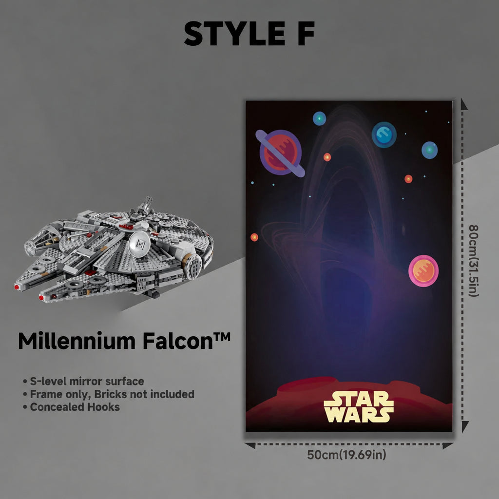 Wall-Mount Display Frame for LEGO® Star Wars Millennium Falcon 75257