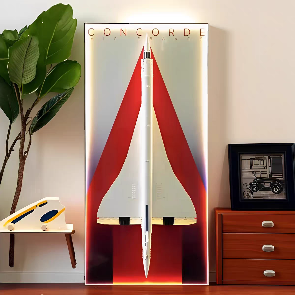 Wall-Mount Display Frame for LEGO® Concorde 10318