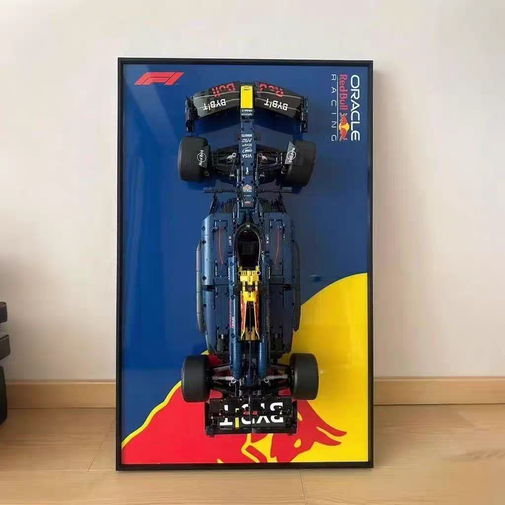 Wall-Mount Display Frame for LEGO® Oracle Red Bull Racing RB20 F1 Car 42206