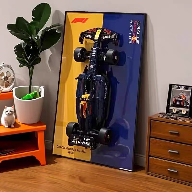 Wall-Mount Display Frame for LEGO® Oracle Red Bull Racing RB20 F1 Car 42206
