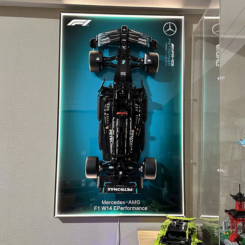 Wall-Mount Display frame for LEGO® Technic™ Mercedes-AMG F1 W14 E Performance 42171