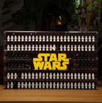 Dust Proof Wall mounted Display Case for LEGO® Star Wars™ Logo & Minifigure