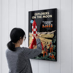 Wall Display Frame for LEGO® Ideas Tintin Moon Rocket 21367