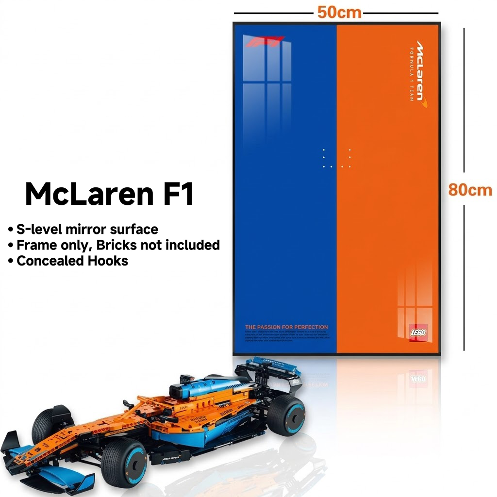 Wall-Mount Display Frame for LEGO® McLaren F1 42141