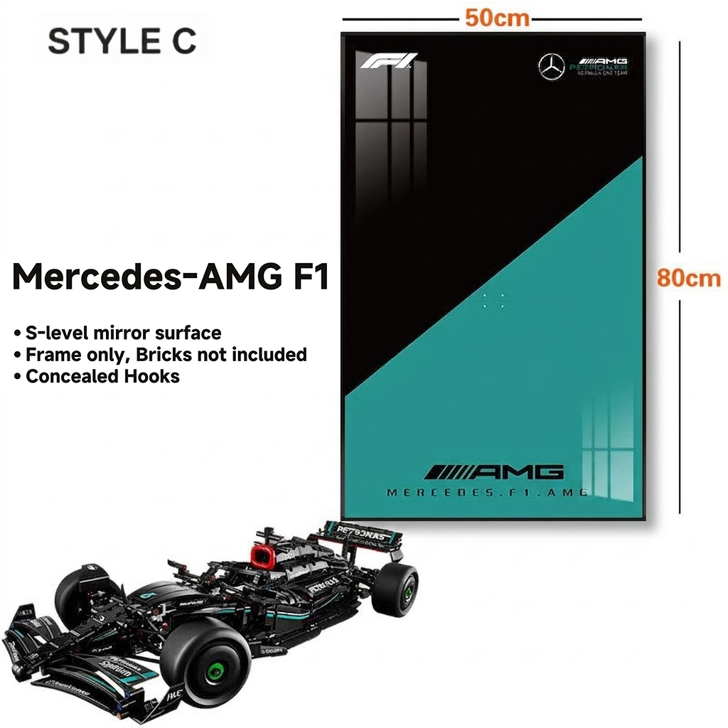 Wall-Mount Display frame for LEGO® Technic™ Mercedes-AMG F1 W14 E Performance 42171