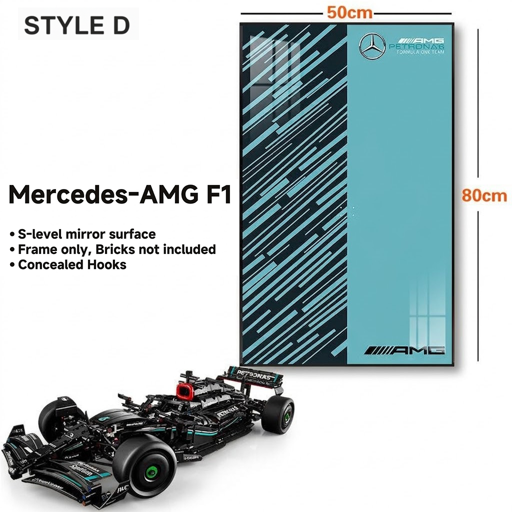 Wall-Mount Display frame for LEGO® Technic™ Mercedes-AMG F1 W14 E Performance 42171