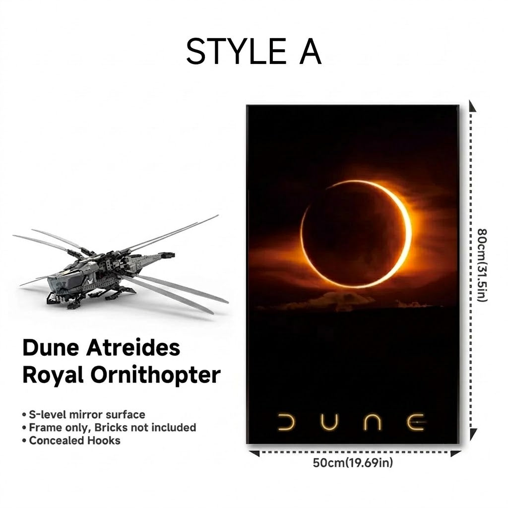 Wall-Mount Display Frame for LEGO® Icons Dune Atreides Royal Ornithopter (10327)