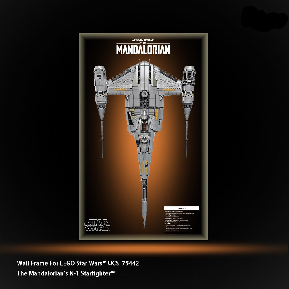 Wall Display Frame for LEGO® Star Wars 75442 N-1 Starfighter