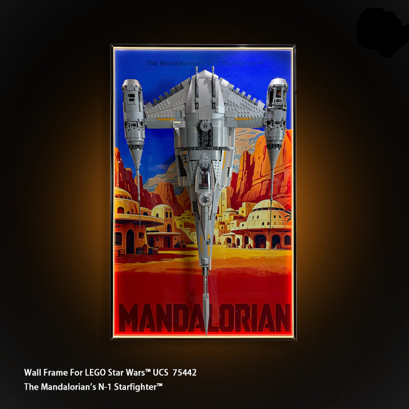 Wall Display Frame for LEGO® Star Wars 75442 N-1 Starfighter